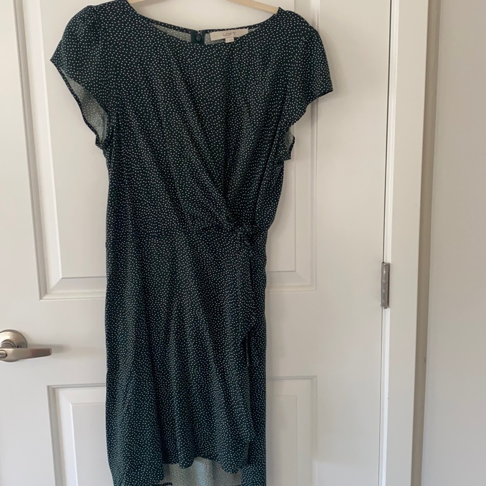 Loft Green Polkadot Dress